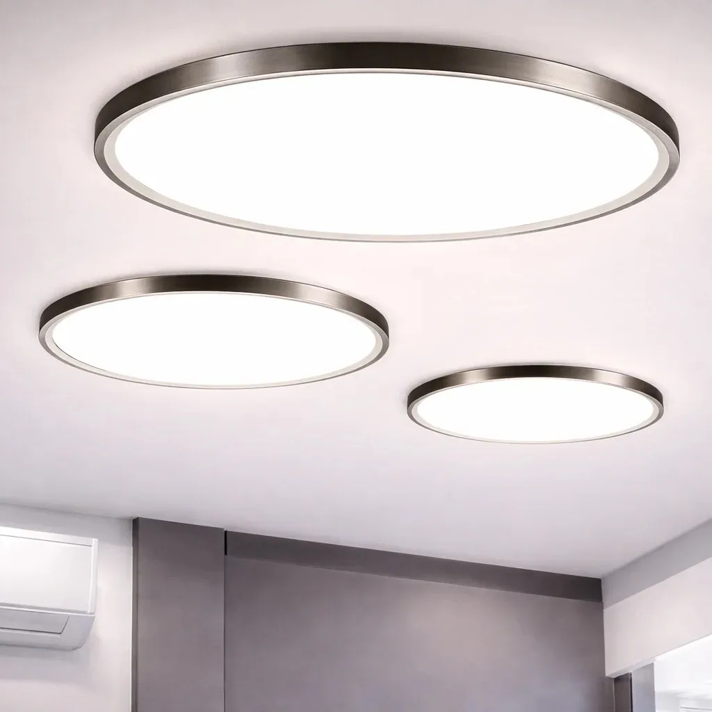 Plafonnier circulaire LED extra-fin EVO Slim pour espace professionnel